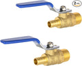 2PC EFIELD 3/4"Crimp Pex X 3/4" Male NPT Brass Shut-off Ball Valve | by EFIELDPEXTUBING