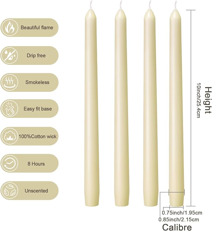 Everymoment Ivory Taper Candles - Image 2
