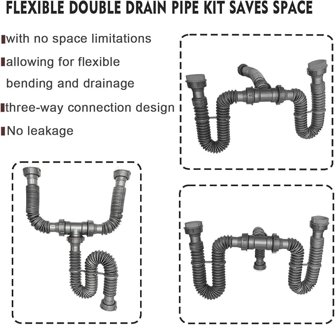 Flexible Expandable Double P-Trap Kit - Image 5