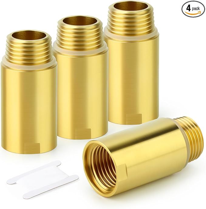 GASHER 4Pcs Brass Pipe Plumbing Adapter by GASHER