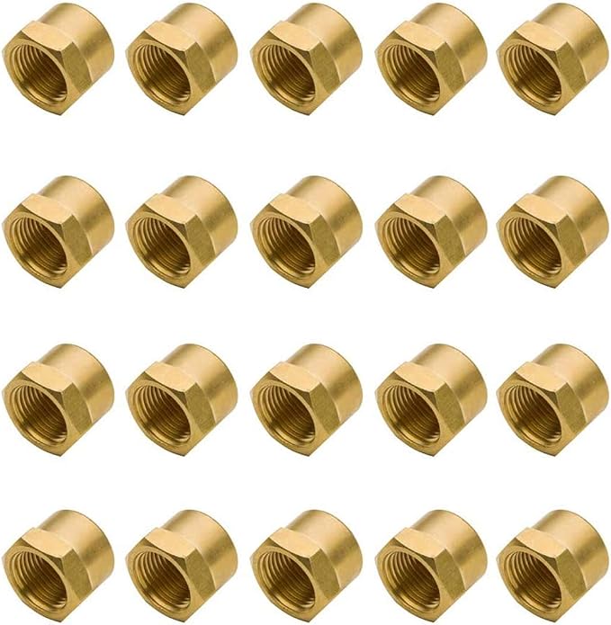 Vis Brass Pipe Fitting, Hex Head Cap, 1/8" NPT Female by VisHomeYard