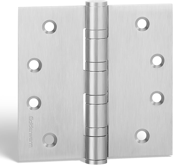 3 Pack goldenwarm Satin Nickel 4'' Door Hinges by goldenwarm