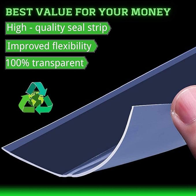 Weather Stripping Door Seal 100% Silicone, 33ft Strong Adhesive, Flexible - Image 3