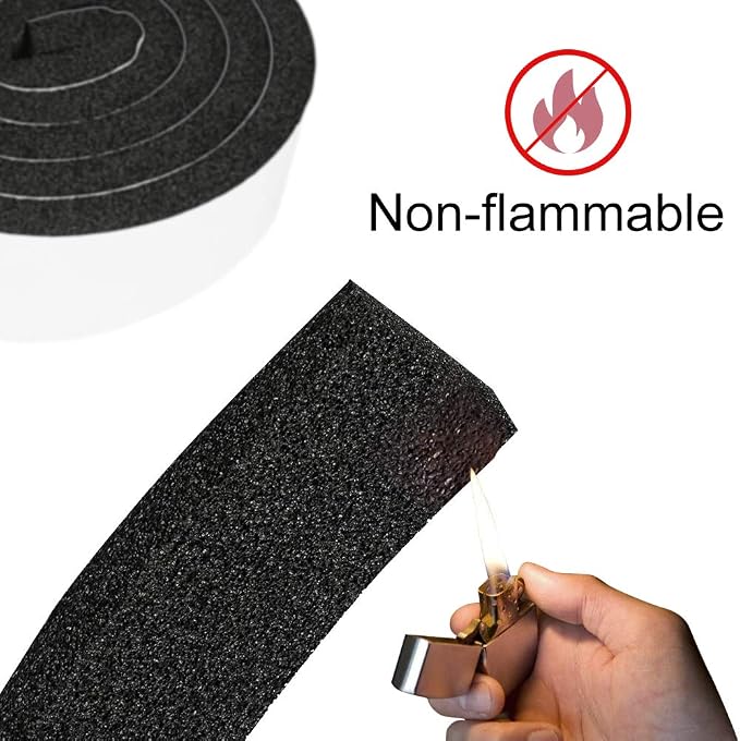3 Rolls 2 Inch W 1/2 Inch T Weather Stripping Air Conditioner Open Cell Foam - Image 6