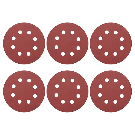HARFINGTON 20 Pcs 5 Inch Sanding Discs 2000 Grit Red Aluminum Oxide 8 Hole | by HARFINGTON