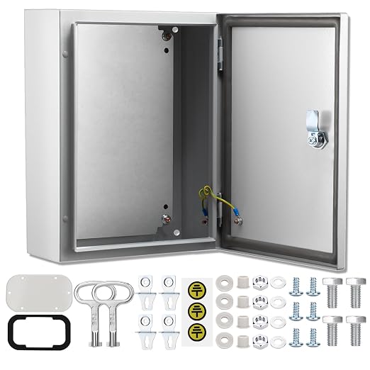 QILIPSU Metal Electrical Box IP65 Waterproof Steel Project Enclosure Lockable by QILIPSU