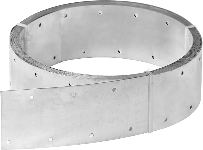 32ft Metal Strapping, 3-1/8"Width Perforated Steel Coil Strap | Hot-dip by GBGS