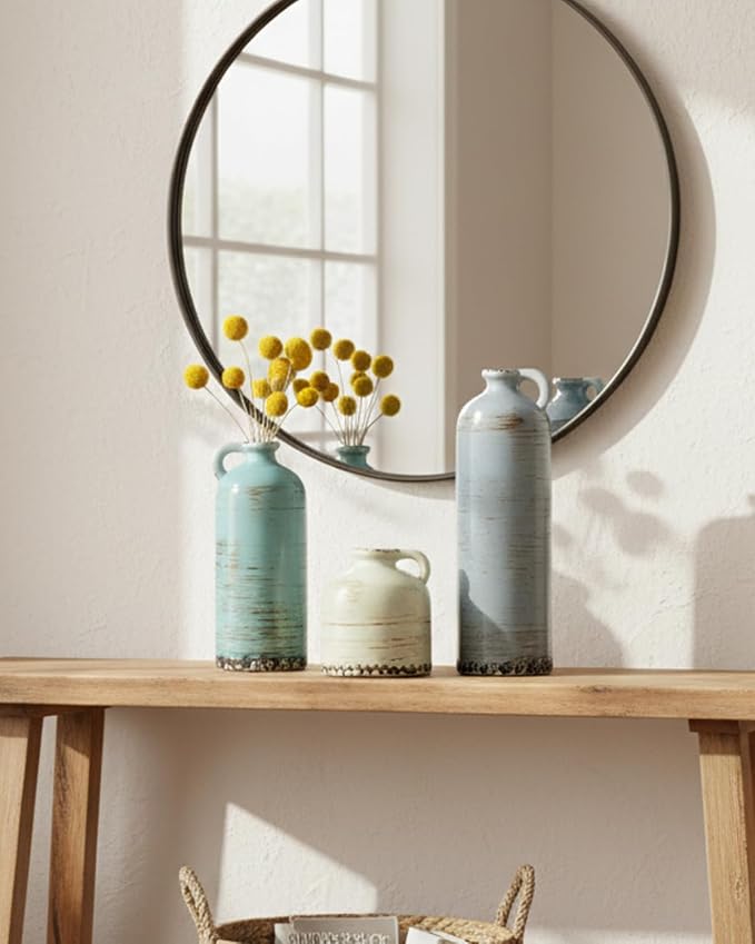 Modern Pottery Vase Set of 3 - Image 5