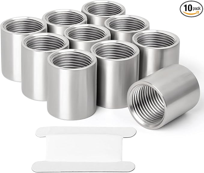 10PCS 304 Stainless Steel Cast Pipe Fitting, 3/8" x 3/8" NPT Female Threaded by TAISHER