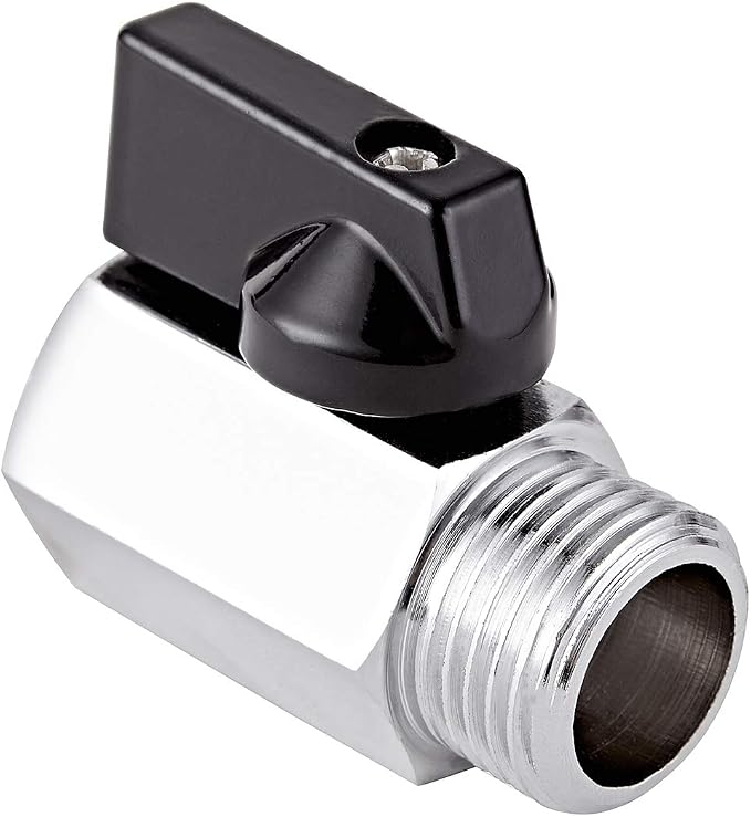 2 Pack Brass Mini Ball Valve 1/2" NPT Female x Male Thread Shut-Off Valve - Image 6