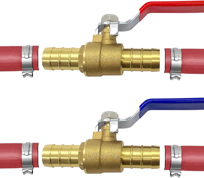 Uenede Brass 3/4 Inch PEX Ball Valve, Pipe Crimp Fitting - Image 3