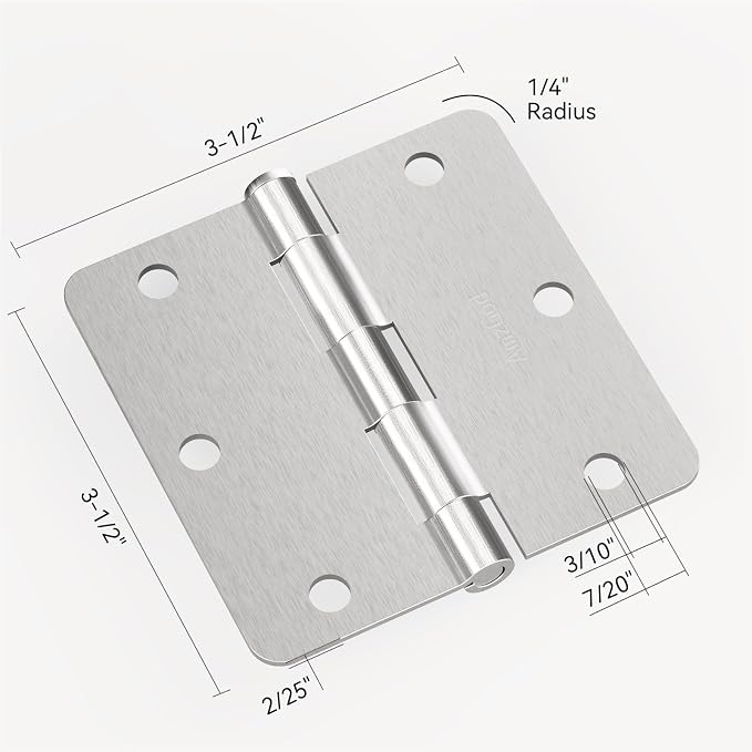 Door Hinges Brushed Nickel - Image 2