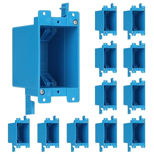 1-Gang PVC Old Work Electrical Outlet Box, 14 Cu.in | Living Hinges and by Unknown