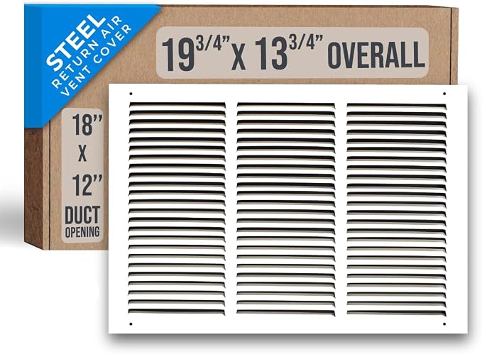 Handua 18"W x 12"H Steel Return Air Grille Vent Cover Grill by Handua