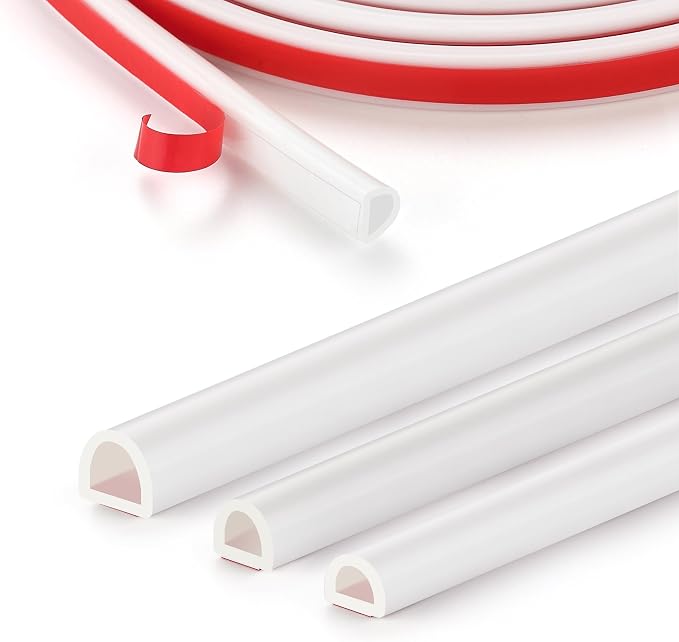Ravinte Weather Stripping Door Seal Strip, 23 FT D-Shaped Silicone, 9/16 x by Ravinte