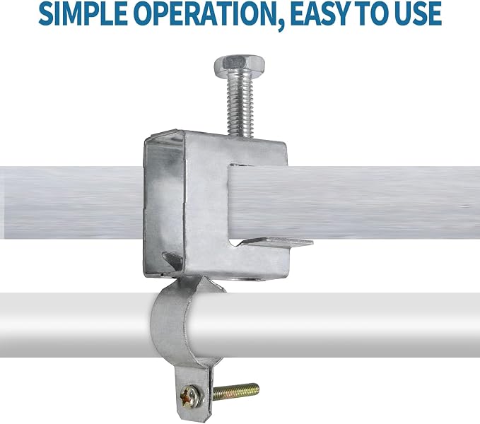 Saihisday 10Pcs 1" Beam Clamp C-Clamps Conduit Hanger Cable Clamp Pipe Support - Image 6