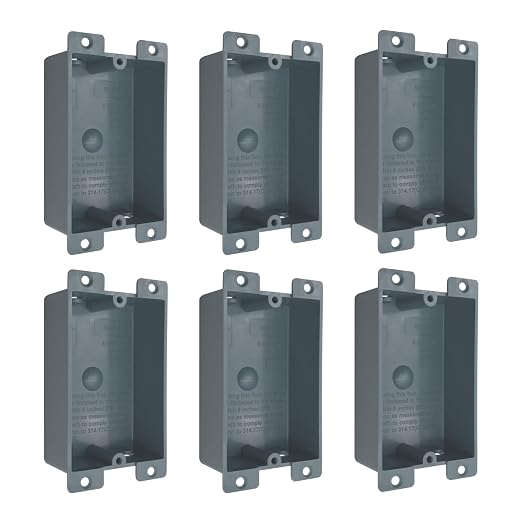 1-Gang PVC Old Work Standard Switch/Outlet Wall Electrical Box Grey Outlet by AIRTAK