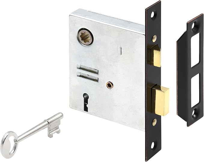 Prime-Line E 22947 Vintage Style Indoor Mortise Lock Assembly Kit – Cast Steel by Prime-Line
