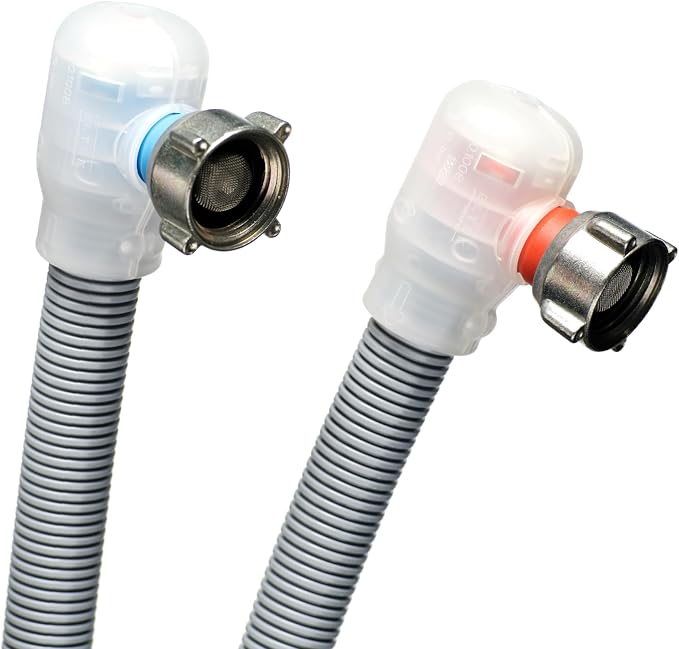 Premium Flood Prevention Washing Machine Hose Set w/Integrated Automatic Water - Image 3
