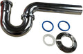 EZ-Fluid 1-1/2" Thick Heavy Duty 17 Gauge Kitchen Sink Chrome Brass P-Trap by EZ-FLUIDPlumbingProducts
