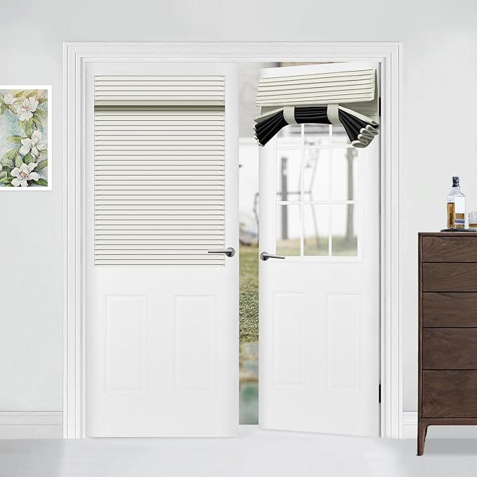 Muamar French Door Curtains Privacy Door Blind, Front Door Window Curtain by Muamar