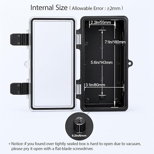 Junction Box IP67 Waterproof Electrical Box ABS Plastic Hinged Shell - Image 4