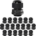 20 Pack NPT 1" Cable Glands Waterproof Adjustable 18-25mm Cable Connectors by LeMotech