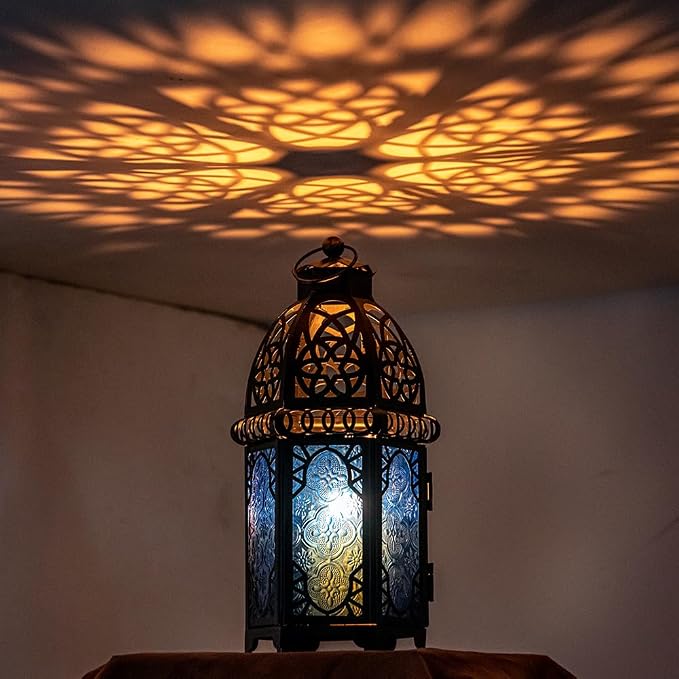 NEEDOMO Hanging Moroccan Lantern, 12.8'' Vintage Candle Holder, Metal Lanterns - Image 3