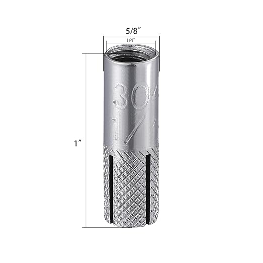 Wensilon 1/4"-20 Premium Stainless Steel Drop in Anchors Assortment, Knurled - Image 2