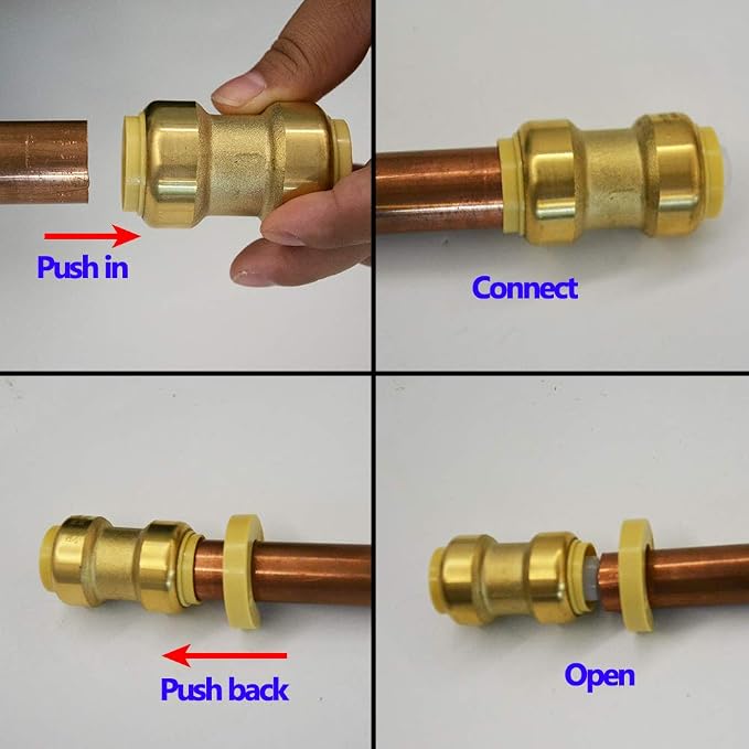 Pex Fittings 3/4 inch Straight Coupling Push Fit PEX Fitting, Push-to-Connect - Image 5