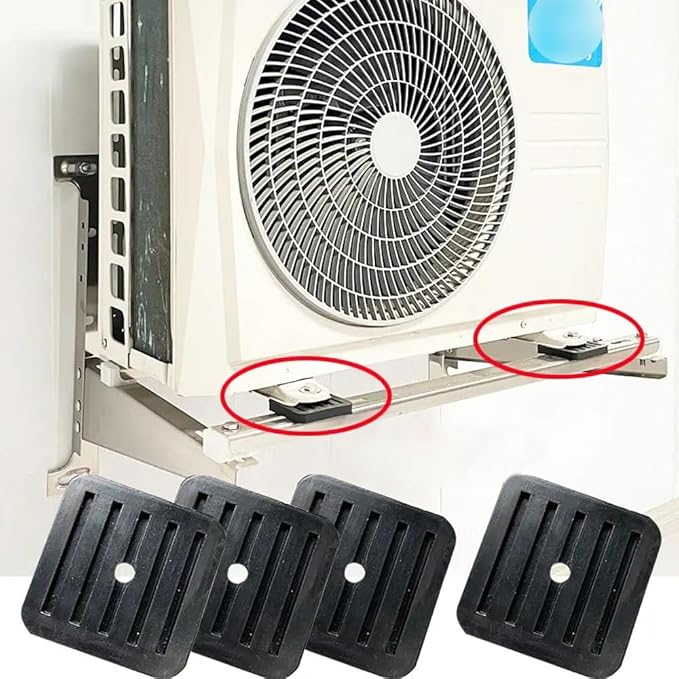 4 Pack Mini Split Anti-Vibration Pads Wall Mounting Bracket Isolator Rubber Pad - Image 4