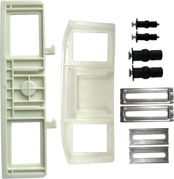 WLJBIDET Fixing Plate with Screws, Adjustment Tabs, Rubber Expansion Nut by HOME