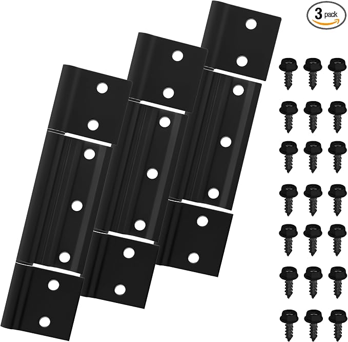 3 Pack Screen Door Hinges Replacement, 1/8 inch Grooved Center | Screen Door by BANLIN