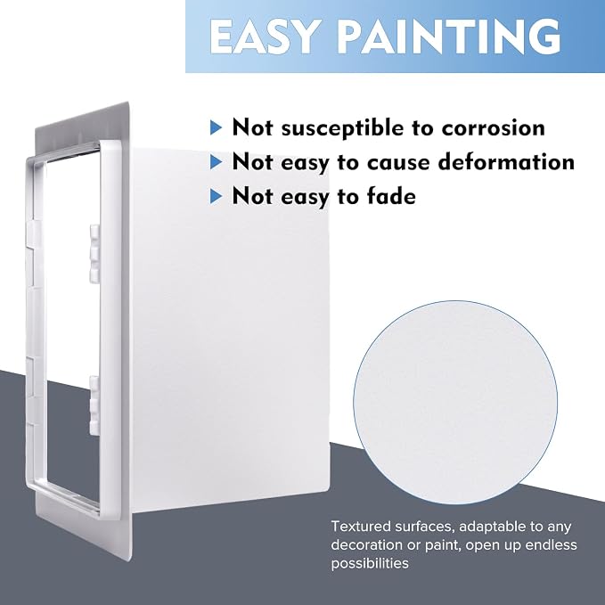 12"x12" Plastic Access Panel, Drywall Ceiling Access Door White - Image 4