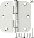 TDCHINGES Rounded Door Hinges Brushed Nickel 3.5 Inch 5/8" Radius 18 Pack by TDCHINGES