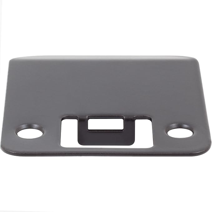 Round Corner Extended Lip Strike Plate, 2-1/4" x 2", Matte Black - Image 4