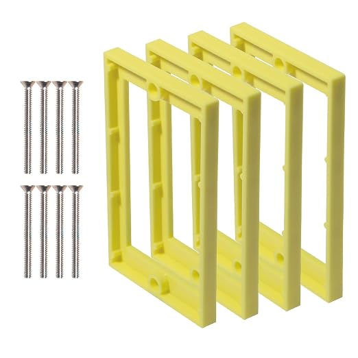 MAKERELE 1 Gang Electrical Outlet Box Extender, 1/4 Inch Yellow, 4 Pack | by MAKERELE