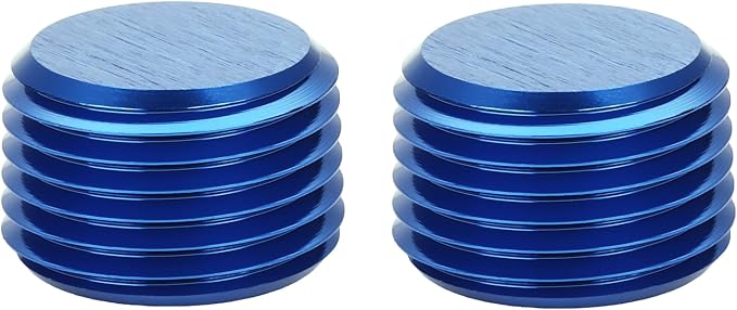 1/4 NPT Male Thread Allen Head Socket Pipe Plug Fitting Aluminum Blue - Image 4
