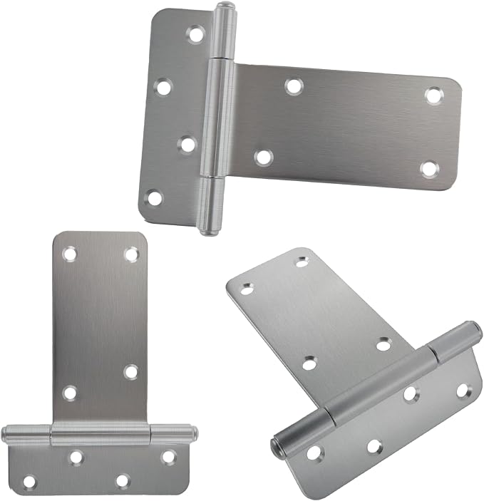 6 Pack 6” Door Hinges, 280 Lbs Capacity Heavy Duty Gate Hinges | T Gate Hinges - Image 7