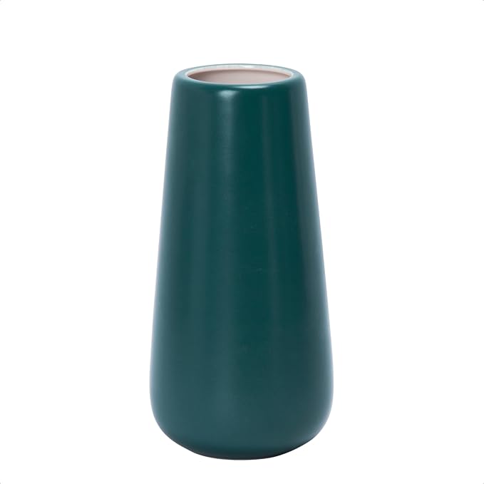 D'vine Dev 8 Inch Ceramic Flower Vase Matte Finishing, Minimalist Design by DvineDevPlanterPotsandStand