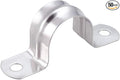 50 Pcs 1/2inch Rigid Pipe Strap, Two Hole Stainless Steel Strap U Bracket by Unknown
