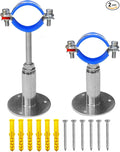 Wall Mount Ceiling Mount Pipe Supports, Adjustable Pipe Clamps Stainless Steel by POTONZ