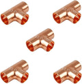 EZ-FLUID 2" Copper Tee, C X C LF Sweat Solder Tee, Pressure Copper Fittings by EZ-FLUIDPlumbingProducts