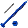Wensilon 3/16''x3-3/4 Concrete Screw Anchor Blue Flat Head by Wensilon