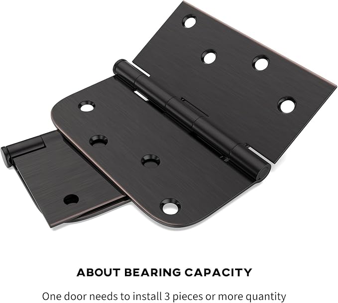 12 Pack goldenwarm 4in Oil Rubbed Bronze Door Hinges Interior Door Hinges 4 x 4 - Image 4