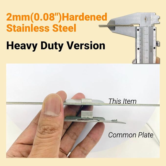 7-Inch Extended Door Strike Plate, Heavy Duty Stainless Steel, - Image 3