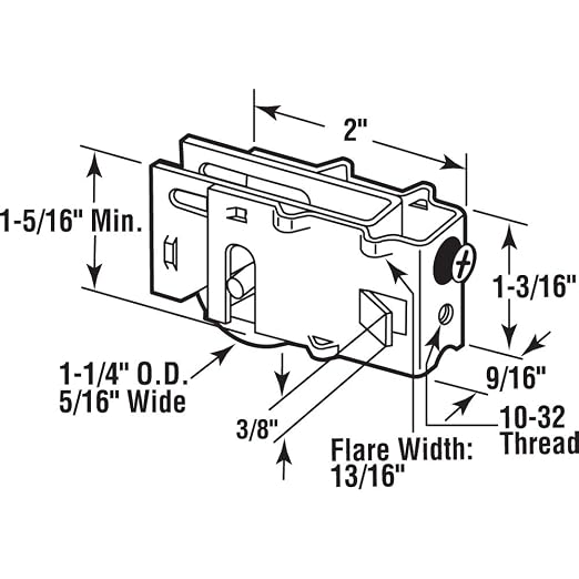 Prime-Line D 2079 Sliding Door Roller Assembly, 1-1/4 In. Wheel Diameter - Image 2