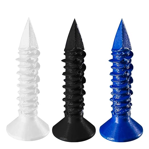 Wensilon 1/4" Concrete Screw Anchor Kit Blue/Black/White Flat Head - Image 2