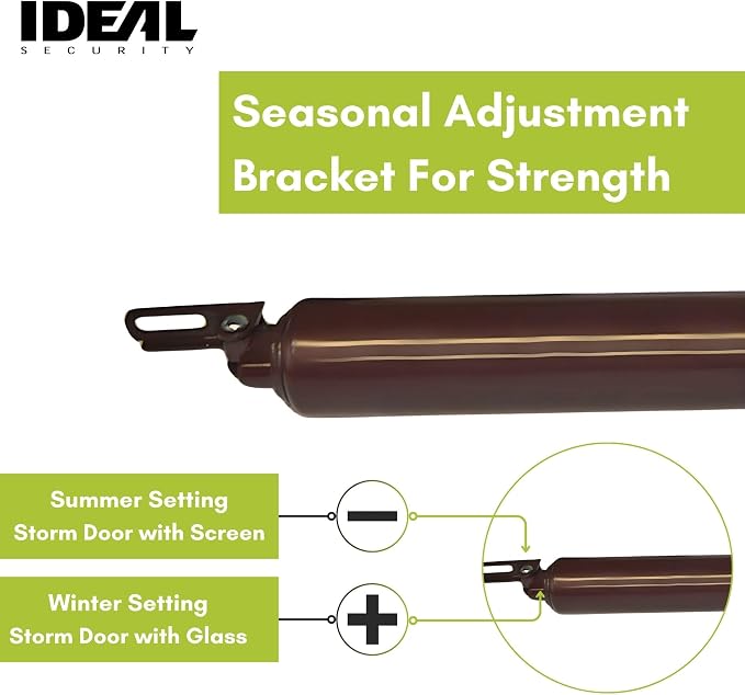 Ideal Security Model 1730 Heavy Duty Pneumatic Screen and Storm Door Closer - Image 5