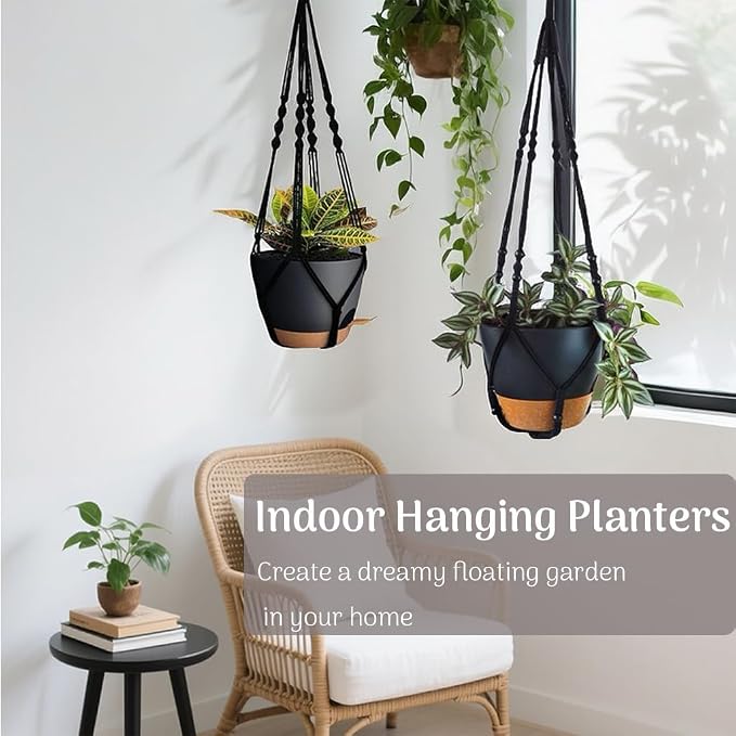 3 Pack Large Hanging Planters for Indoor Plants - Image 8